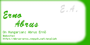 erno abrus business card