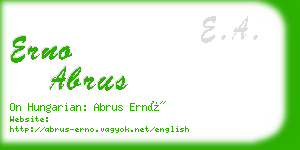 erno abrus business card